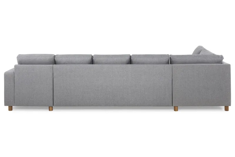 Crazy 5-seters Venstrevendt U-formet X-Large Sofa med Divan og Sjeselong i Stoff - Grå - Møbler - Sofaer - U-sofa