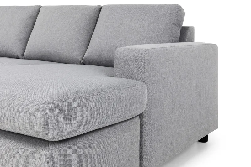 Crazy 5-seters Venstrevendt U-formet X-Large Sofa med Divan og Sjeselong i Stoff - Grå - Møbler - Sofaer - U-sofa