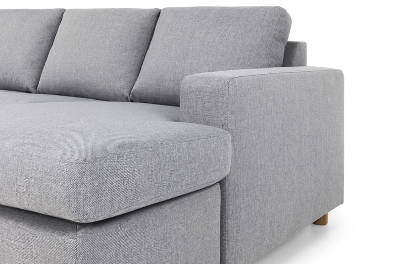 Crazy 5-seters Venstrevendt U-formet X-Large Sofa med Divan og Sjeselong i Stoff - Grå - Møbler - Sofaer - U-sofa