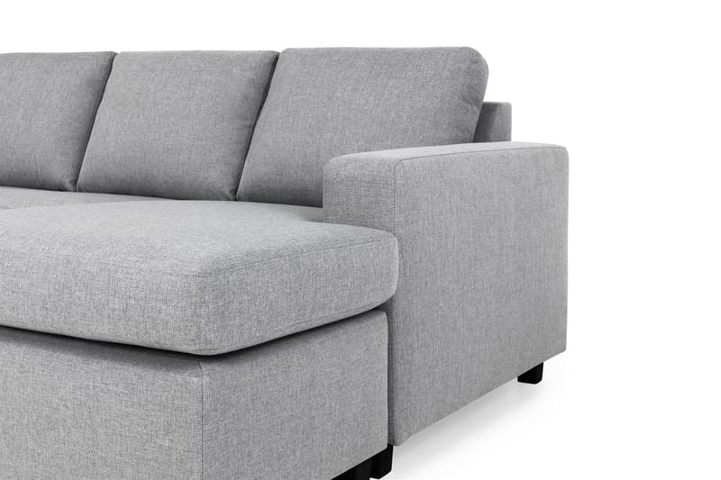 Crazy 5-seters Venstrevendt U-formet X-Large Sofa med Divan og Sjeselong i Stoff - Grå - Møbler - Sofaer - U-sofa