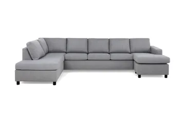 Crazy 5-seters Venstrevendt U-formet X-Large Sofa med Divan og Sjeselong i Stoff