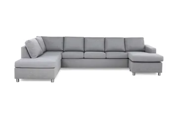Crazy 5-seters Venstrevendt U-formet X-Large Sofa med Divan og Sjeselong i Stoff