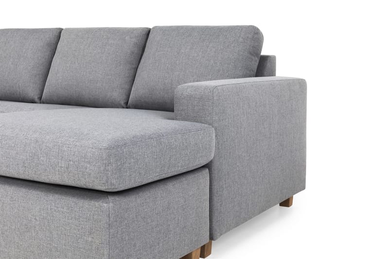 Crazy 5-seters Venstrevendt U-formet X-Large Sofa med Divan og Sjeselong i Stoff - Grå - Møbler - Sofaer - U-sofa