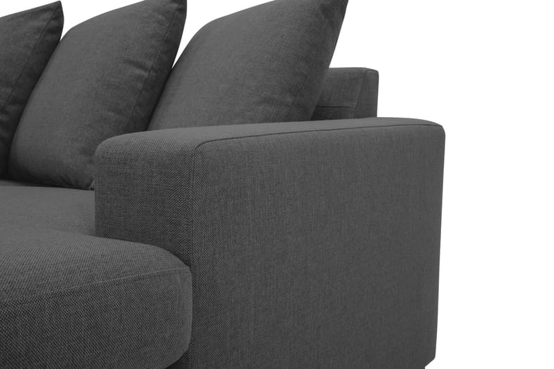 Crazy 5-seters Venstrevendt U-formet X-Large Sofa med Divan og Sjeselong i Stoff inkl. Pynteputer - Antrasitt - Møbler - Sofaer - U-sofa