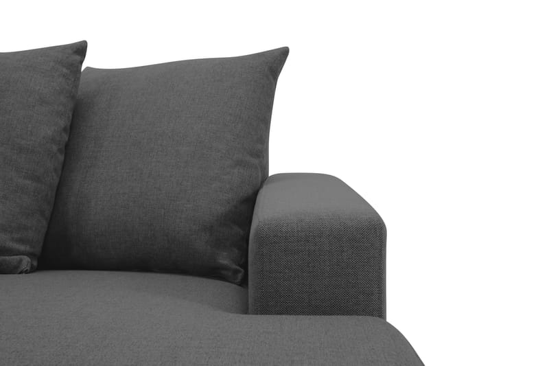 Crazy 5-seters Venstrevendt U-formet X-Large Sofa med Divan og Sjeselong i Stoff inkl. Pynteputer - Antrasitt - Møbler - Sofaer - U-sofa