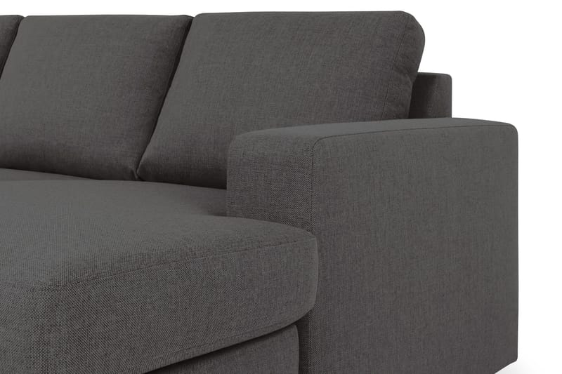 Crazy 5-seters Venstrevendt U-formet X-Large Sofa med Divan og Sjeselong i Stoff - Mørk grå - Møbler - Sofaer - U-sofa
