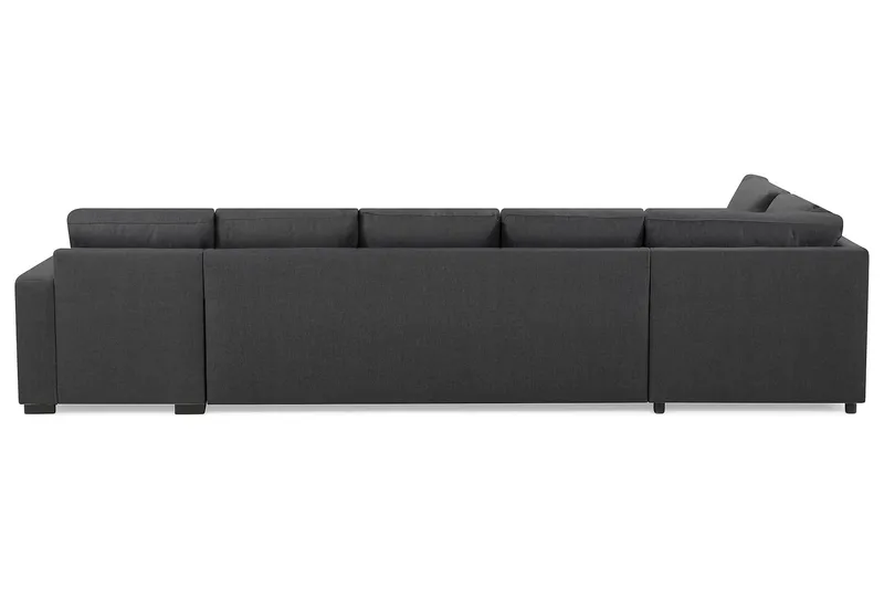 Crazy 5-seters Venstrevendt U-formet X-Large Sofa med Divan og Sjeselong i Stoff - Mørk grå - Møbler - Sofaer - U-sofa