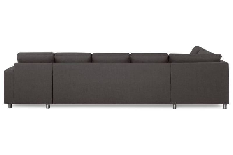 Crazy 5-seters Venstrevendt U-formet X-Large Sofa med Divan og Sjeselong i Stoff - Mørk grå - Møbler - Sofaer - U-sofa