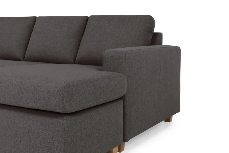 Crazy 5-seters Venstrevendt U-formet X-Large Sofa med Divan og Sjeselong i Stoff - Mørk grå - Møbler - Sofaer - U-sofa