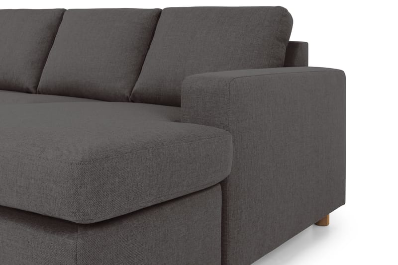 Crazy 5-seters Venstrevendt U-formet X-Large Sofa med Divan og Sjeselong i Stoff - Mørk grå - Møbler - Sofaer - U-sofa