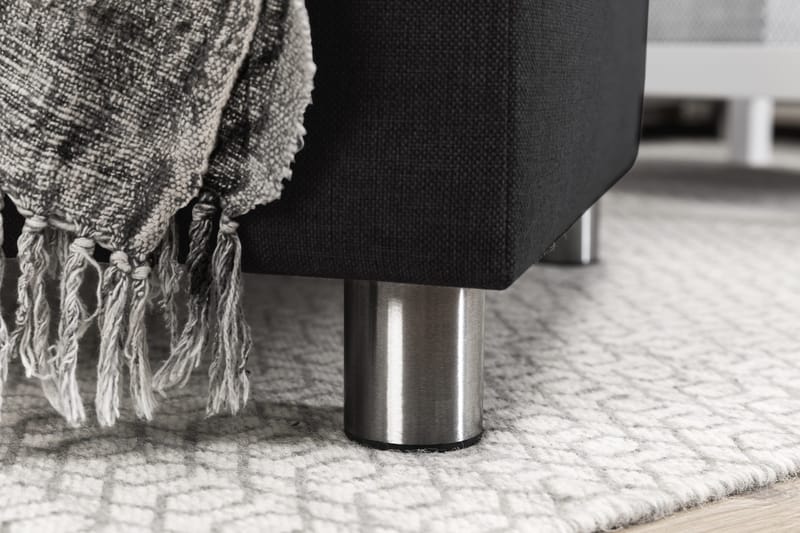 Crazy 6-seters Høyrevendt U-formet XX-Large Sofa med Divan og Sjeselong i Stoff - Antrasitt - Møbler - Sofaer - U-sofa