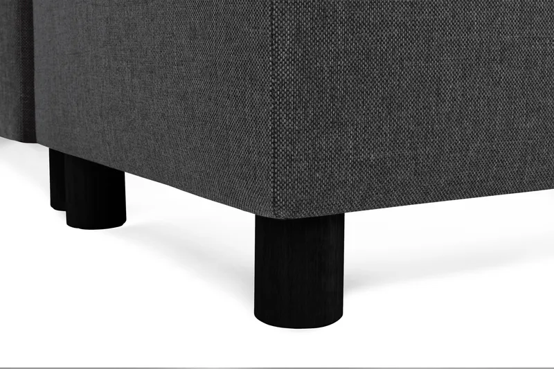 Crazy 6-seters Høyrevendt U-formet XX-Large Sofa med Divan og Sjeselong i Stoff - Antrasitt - Møbler - Sofaer - U-sofa