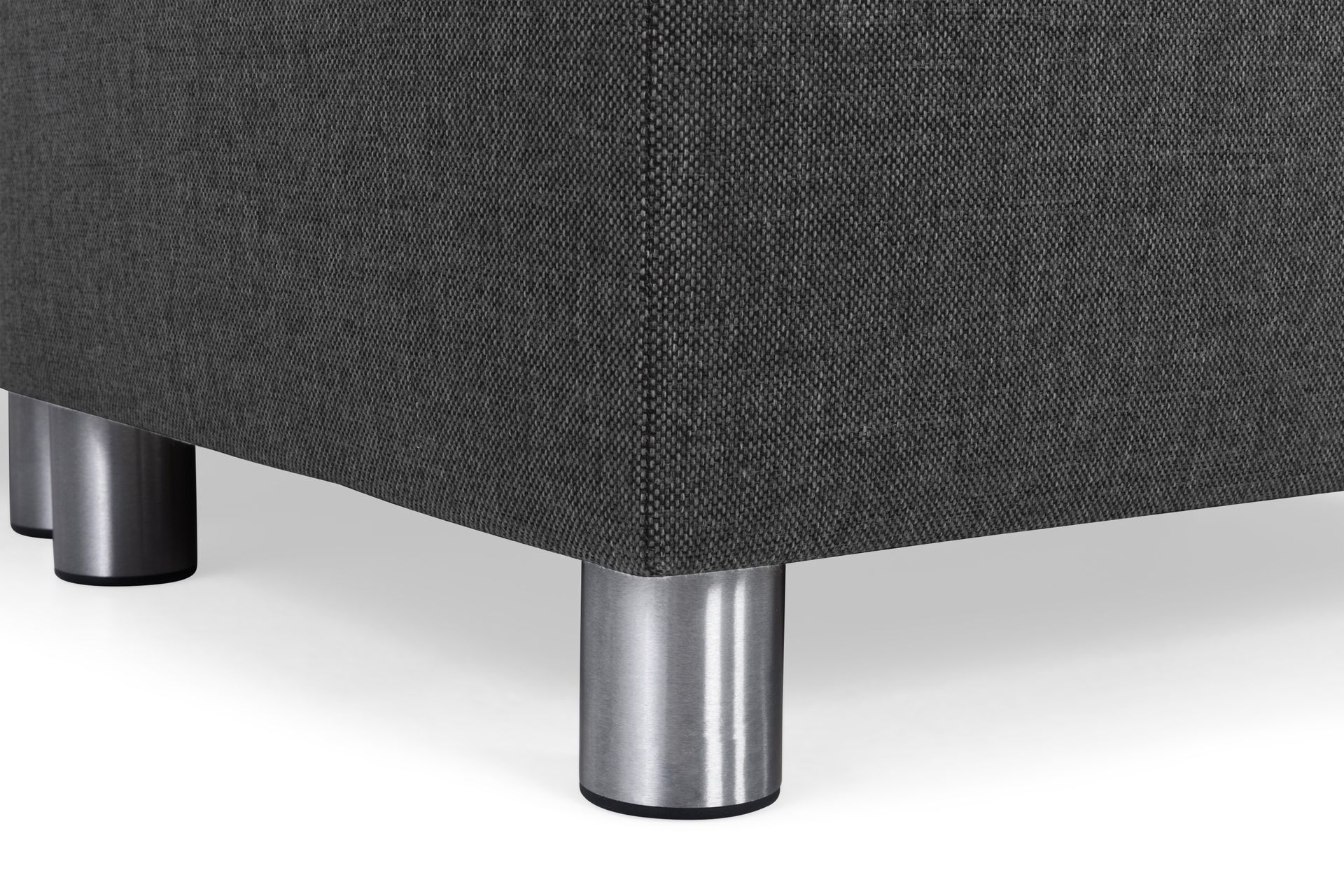 Crazy 6-seters Høyrevendt U-formet XX-Large Sofa med Divan og Sjeselong i Stoff - Antrasitt - Møbler - Sofaer - U-sofa