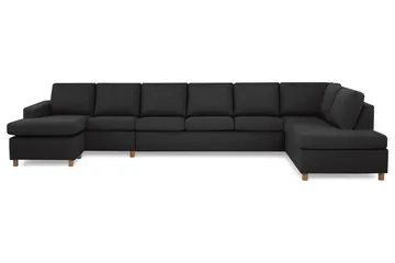 Crazy 6-seters Høyrevendt U-formet XX-Large Sofa med Divan og Sjeselong i Stoff