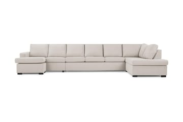 Crazy 6-seters Høyrevendt U-formet XX-Large Sofa med Divan og Sjeselong i Stoff