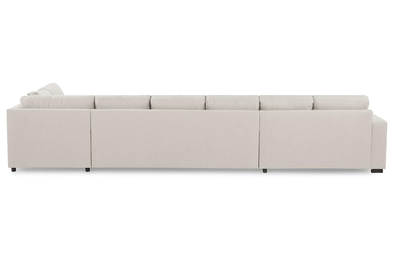 Crazy 6-seters Høyrevendt U-formet XX-Large Sofa med Divan og Sjeselong i Stoff - Beige - Møbler - Sofaer - U-sofa