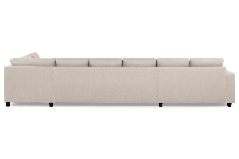 Crazy 6-seters Høyrevendt U-formet XX-Large Sofa med Divan og Sjeselong i Stoff - Beige - Møbler - Sofaer - U-sofa