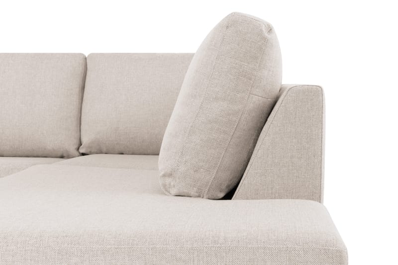 Crazy 6-seters Høyrevendt U-formet XX-Large Sofa med Divan og Sjeselong i Stoff - Beige - Møbler - Sofaer - U-sofa