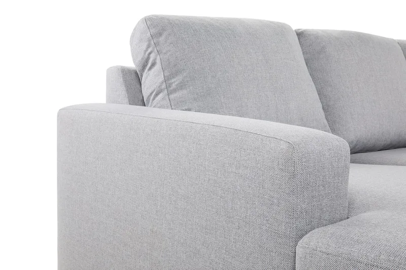 Crazy 6-seters Høyrevendt U-formet XX-Large Sofa med Divan og Sjeselong i Stoff - Grå - Møbler - Sofaer - U-sofa