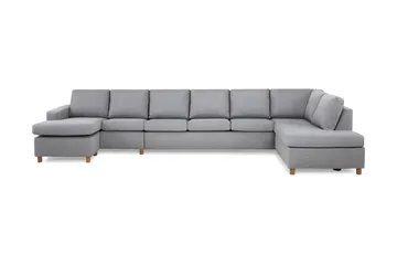 Crazy 6-seters Høyrevendt U-formet XX-Large Sofa med Divan og Sjeselong i Stoff