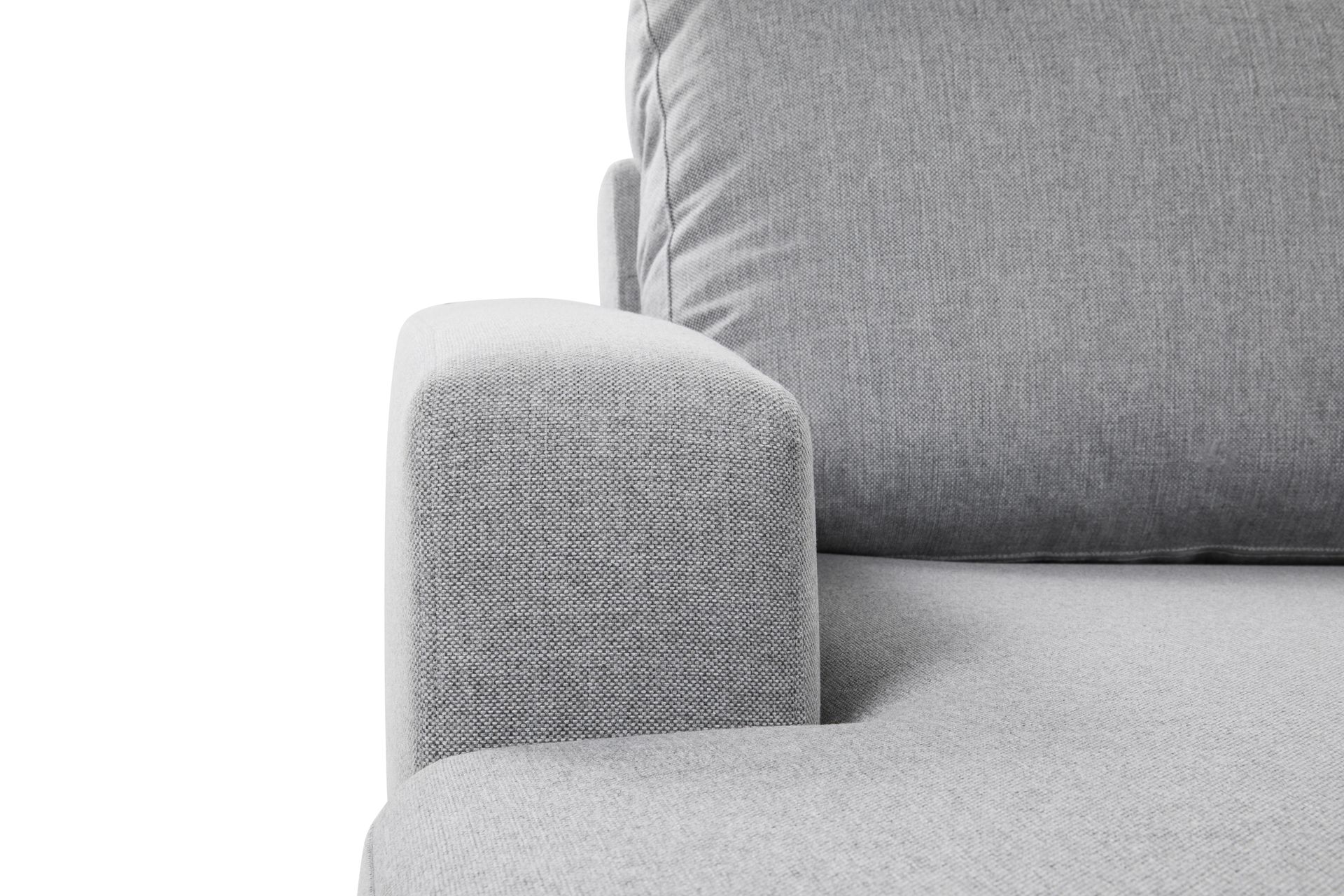 Crazy 6-seters Høyrevendt U-formet XX-Large Sofa med Divan og Sjeselong i Stoff - Grå - Møbler - Sofaer - U-sofa
