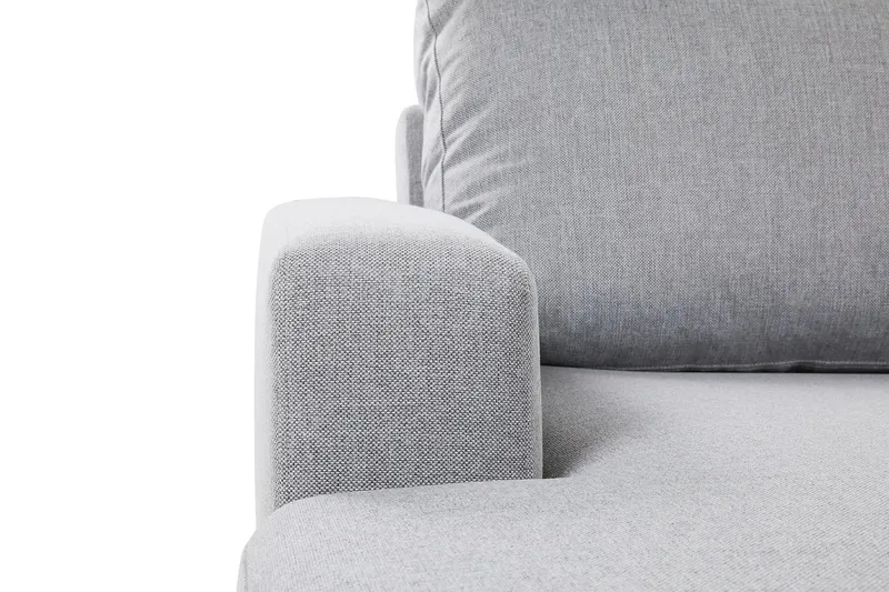 Crazy 6-seters Høyrevendt U-formet XX-Large Sofa med Divan og Sjeselong i Stoff - Grå - Møbler - Sofaer - U-sofa