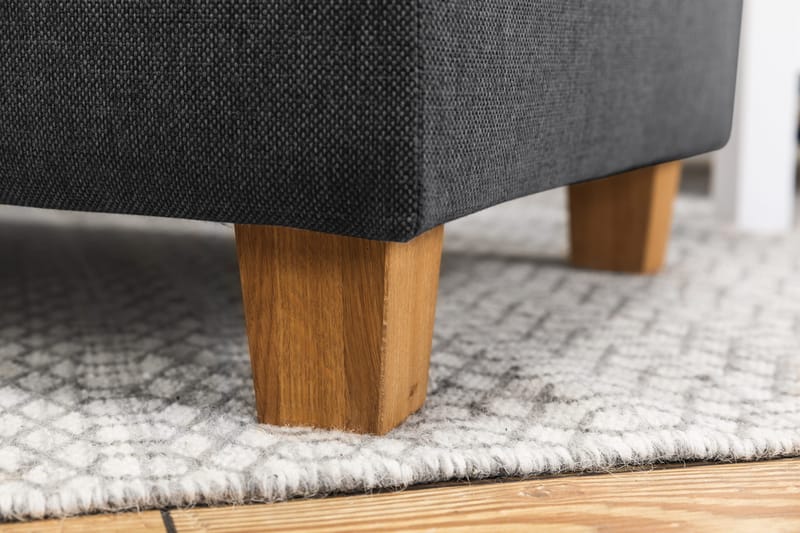 Crazy 6-seters Høyrevendt U-formet XX-Large Sofa med Divan og Sjeselong i Stoff - Mørk grå - Møbler - Sofaer - U-sofa