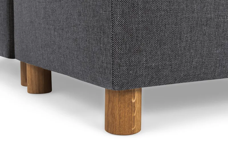 Crazy 6-seters Høyrevendt U-formet XX-Large Sofa med Divan og Sjeselong i Stoff - Mørk grå - Møbler - Sofaer - U-sofa