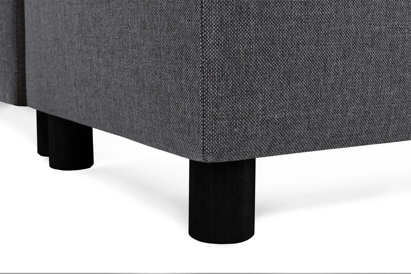 Crazy 6-seters Høyrevendt U-formet XX-Large Sofa med Divan og Sjeselong i Stoff - Mørk grå - Møbler - Sofaer - U-sofa