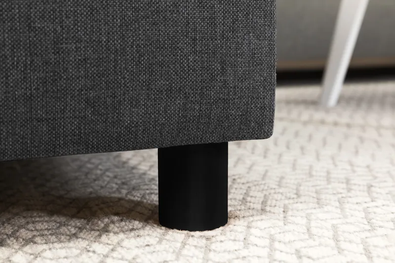 Crazy 6-seters Høyrevendt U-formet XX-Large Sofa med Divan og Sjeselong i Stoff - Mørk grå - Møbler - Sofaer - U-sofa