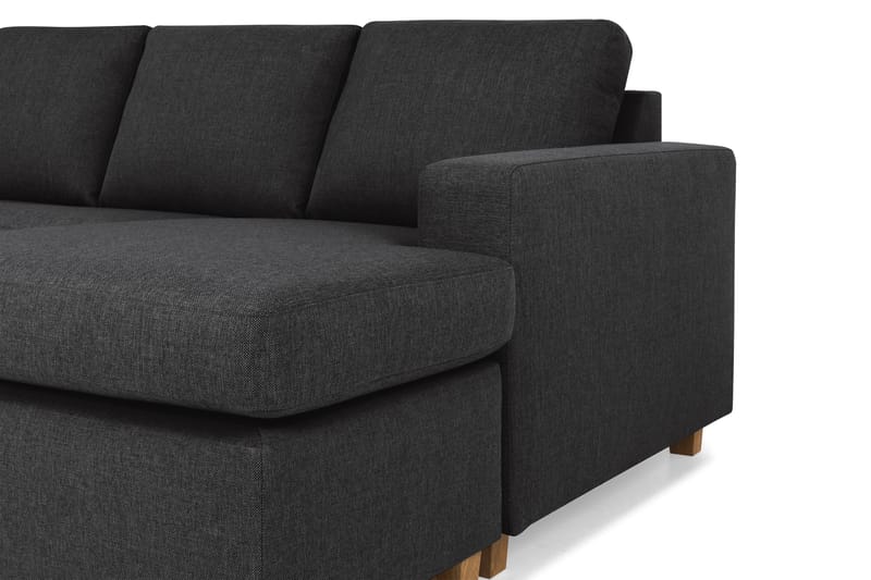 Crazy 6-seters Venstrevendt U-formet XX-Large Sofa med Divan og Sjeselong i Stoff - Antrasitt - Møbler - Sofaer - U-sofa