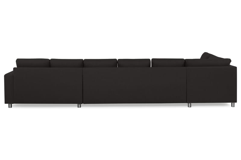 Crazy 6-seters Venstrevendt U-formet XX-Large Sofa med Divan og Sjeselong i Stoff - Antrasitt - Møbler - Sofaer - U-sofa