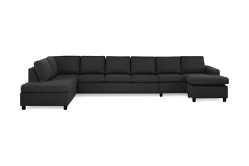 Crazy 6-seters Venstrevendt U-formet XX-Large Sofa med Divan og Sjeselong i Stoff