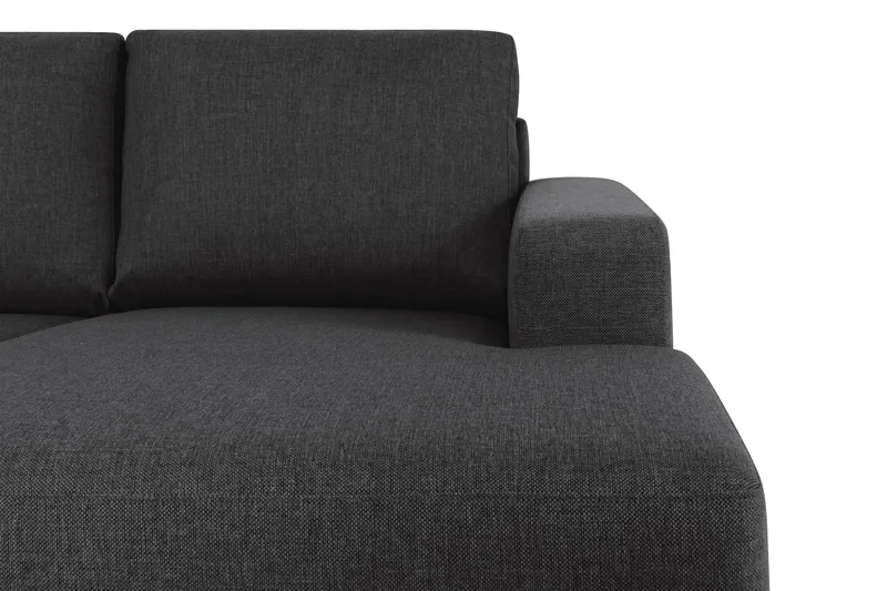 Crazy 6-seters Venstrevendt U-formet XX-Large Sofa med Divan og Sjeselong i Stoff - Antrasitt - Møbler - Sofaer - U-sofa