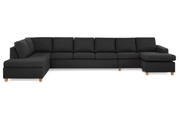 Crazy 6-seters Venstrevendt U-formet XX-Large Sofa med Divan og Sjeselong i Stoff