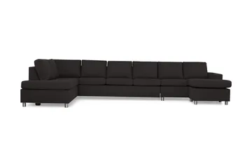 Crazy 6-seters Venstrevendt U-formet XX-Large Sofa med Divan og Sjeselong i Stoff