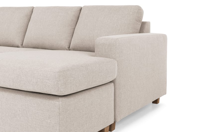 Crazy 6-seters Venstrevendt U-formet XX-Large Sofa med Divan og Sjeselong i Stoff - Beige - Møbler - Sofaer - U-sofa