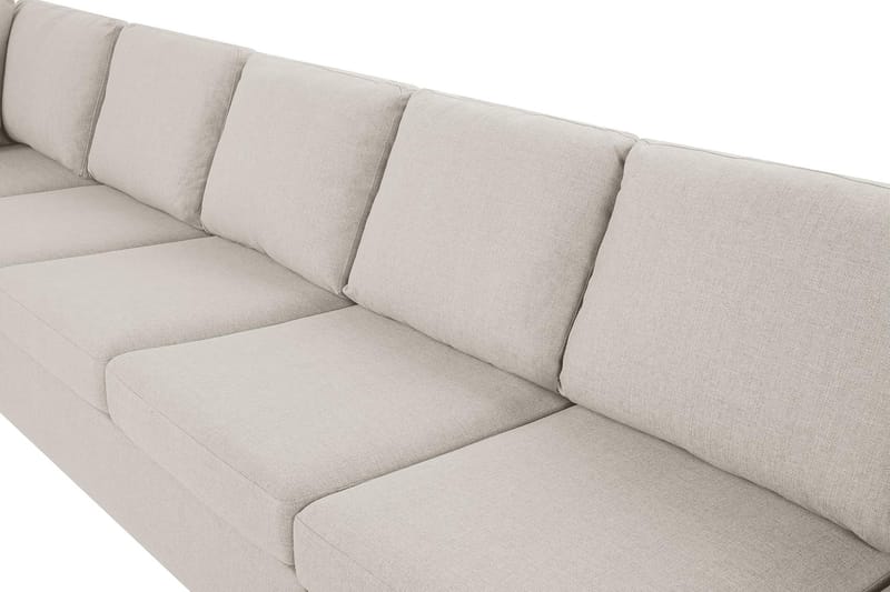 Crazy 6-seters Venstrevendt U-formet XX-Large Sofa med Divan og Sjeselong i Stoff - Beige - Møbler - Sofaer - U-sofa