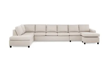 Crazy 6-seters Venstrevendt U-formet XX-Large Sofa med Divan og Sjeselong i Stoff