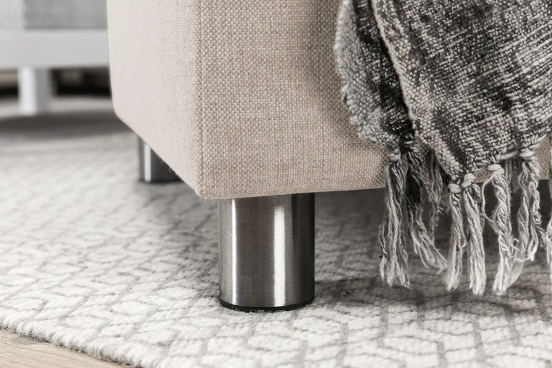 Crazy 6-seters Venstrevendt U-formet XX-Large Sofa med Divan og Sjeselong i Stoff - Beige - Møbler - Sofaer - U-sofa