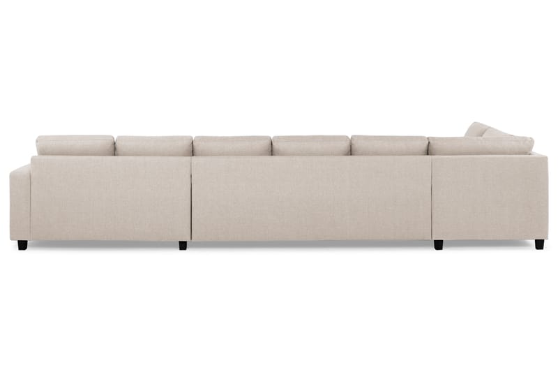 Crazy 6-seters Venstrevendt U-formet XX-Large Sofa med Divan og Sjeselong i Stoff - Beige - Møbler - Sofaer - Skinnsofaer