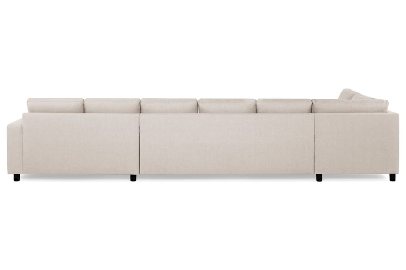 Crazy 6-seters Venstrevendt U-formet XX-Large Sofa med Divan og Sjeselong i Stoff - Beige - Møbler - Sofaer - U-sofa