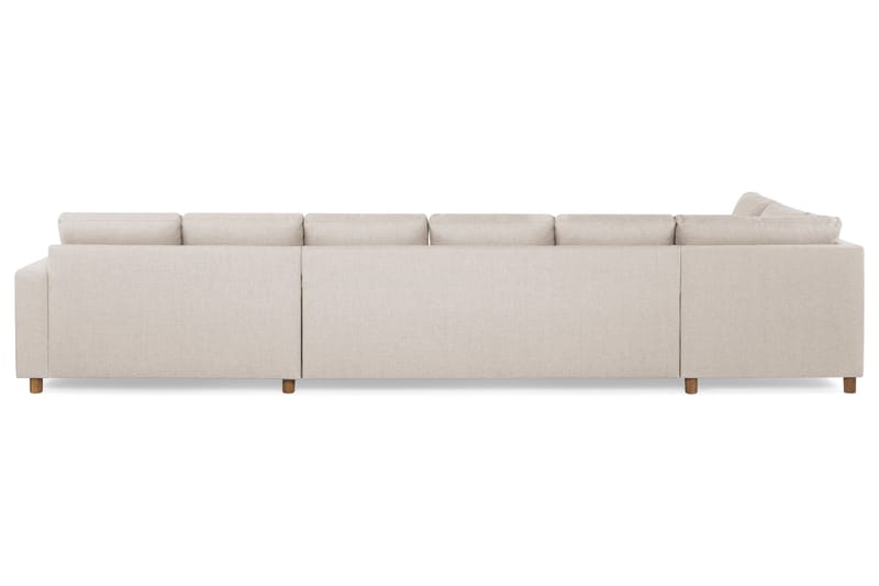 Crazy 6-seters Venstrevendt U-formet XX-Large Sofa med Divan og Sjeselong i Stoff - Beige - Møbler - Sofaer - U-sofa