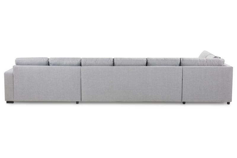 Crazy 6-seters Venstrevendt U-formet XX-Large Sofa med Divan og Sjeselong i Stoff - Grå - Møbler - Sofaer - U-sofa