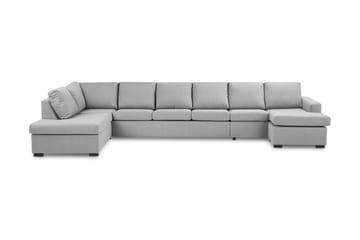 Crazy 6-seters Venstrevendt U-formet XX-Large Sofa med Divan og Sjeselong i Stoff
