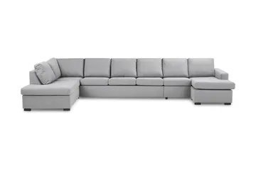 Crazy 6-seters Venstrevendt U-formet XX-Large Sofa med Divan og Sjeselong i Stoff