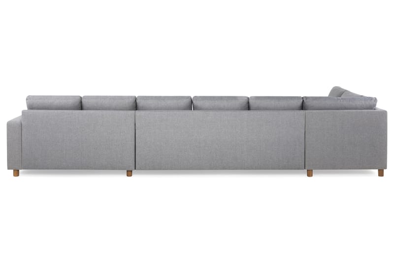 Crazy 6-seters Venstrevendt U-formet XX-Large Sofa med Divan og Sjeselong i Stoff - Grå - Møbler - Sofaer - U-sofa