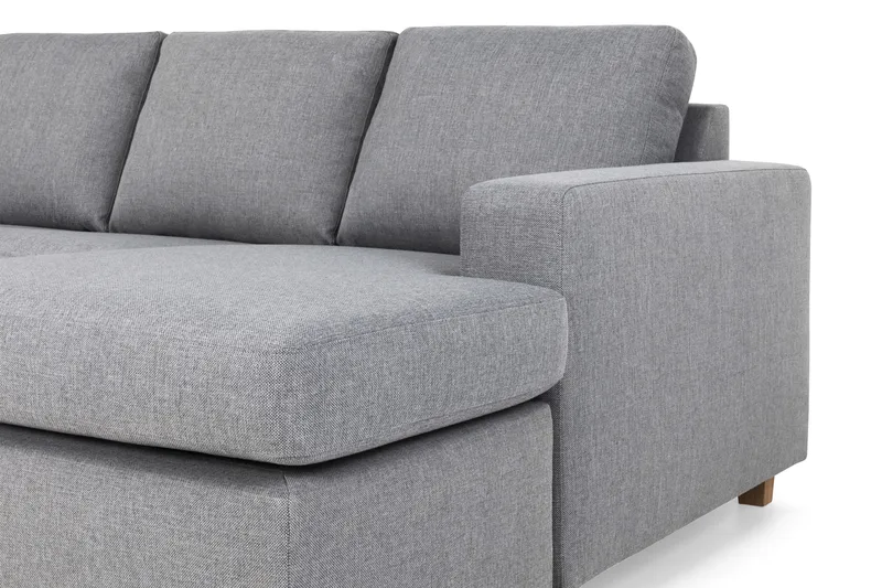 Crazy 6-seters Venstrevendt U-formet XX-Large Sofa med Divan og Sjeselong i Stoff - Grå - Møbler - Sofaer - U-sofa