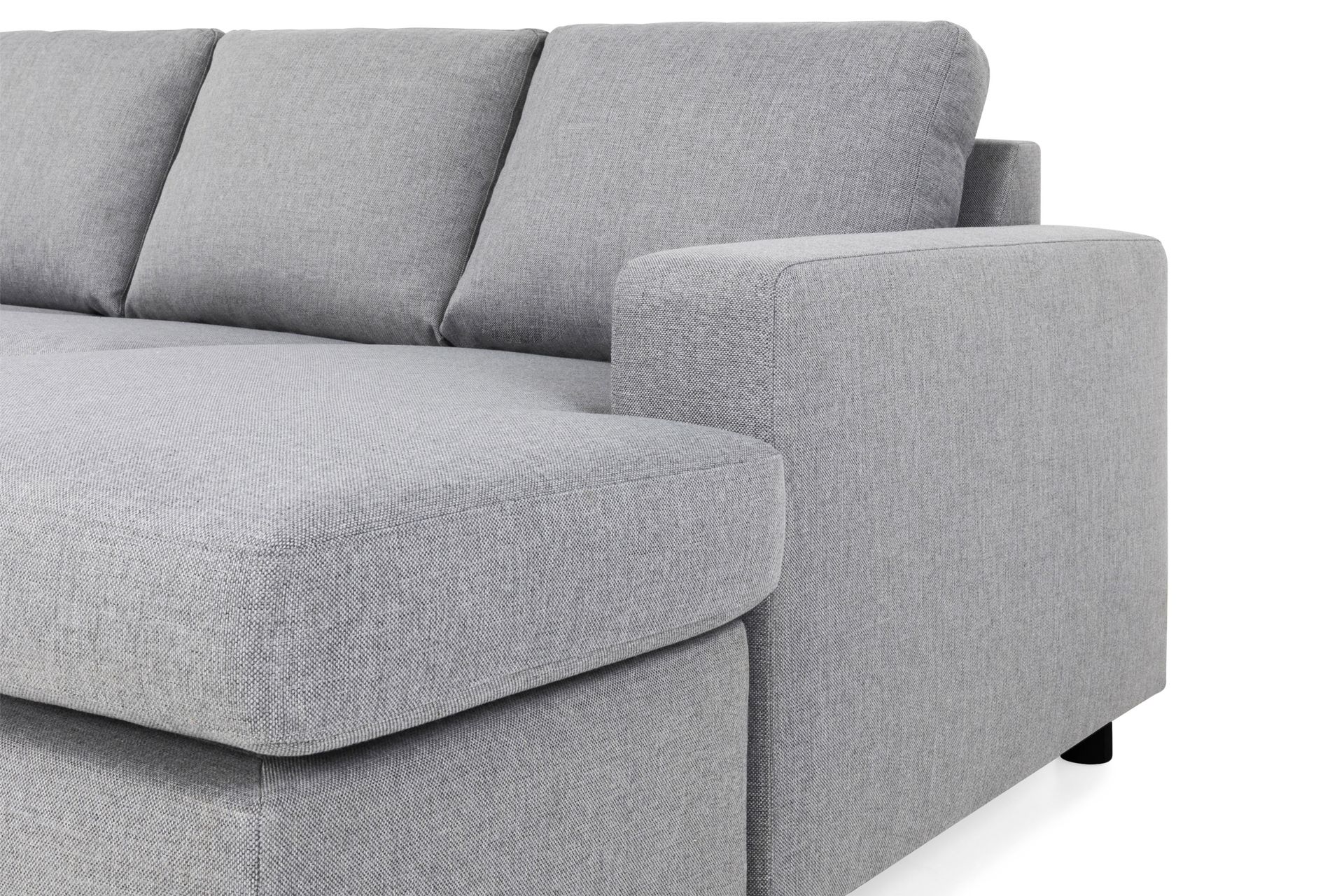 Crazy 6-seters Venstrevendt U-formet XX-Large Sofa med Divan og Sjeselong i Stoff - Grå - Møbler - Sofaer - U-sofa