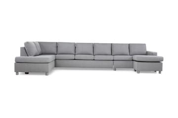 Crazy 6-seters Venstrevendt U-formet XX-Large Sofa med Divan og Sjeselong i Stoff